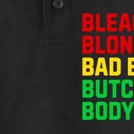 Lovedoveclarke Bleach Blonde Bad Built Botched Body Dry Zone Grid Performance Polo