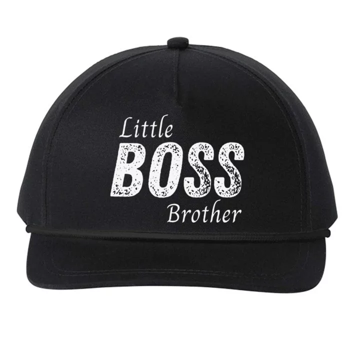 Little Boss Brother Baby Children Fathers Day Snapback Five-Panel Rope Hat