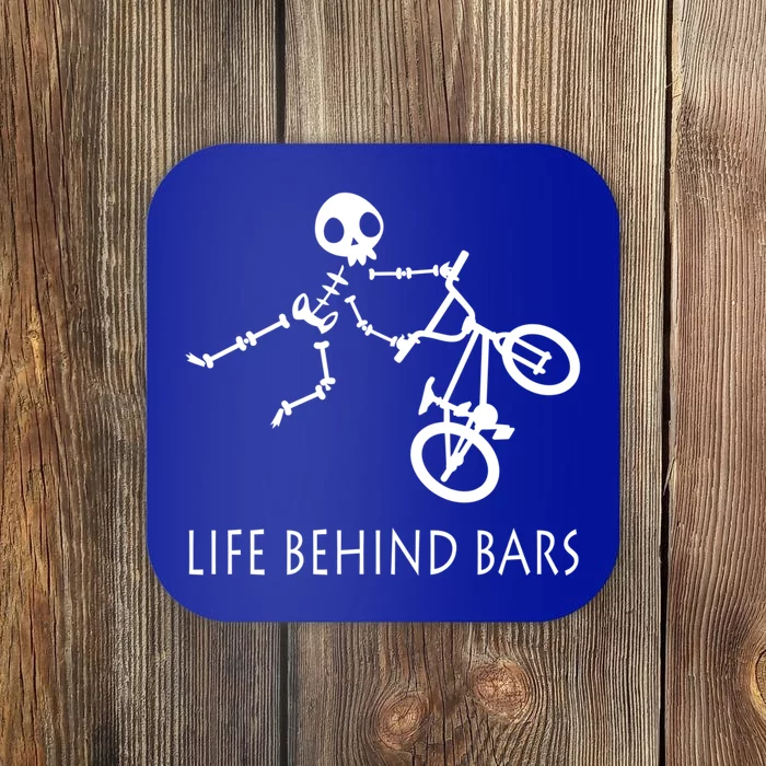 Life Behind Bars Bike Skeleton Bmx Biker Bicycle Rider Gift Coaster