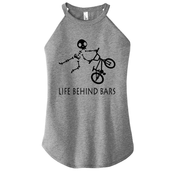 Life Behind Bars Bike Skeleton Bmx Biker Bicycle Rider Gift Women’s Perfect Tri Rocker Tank