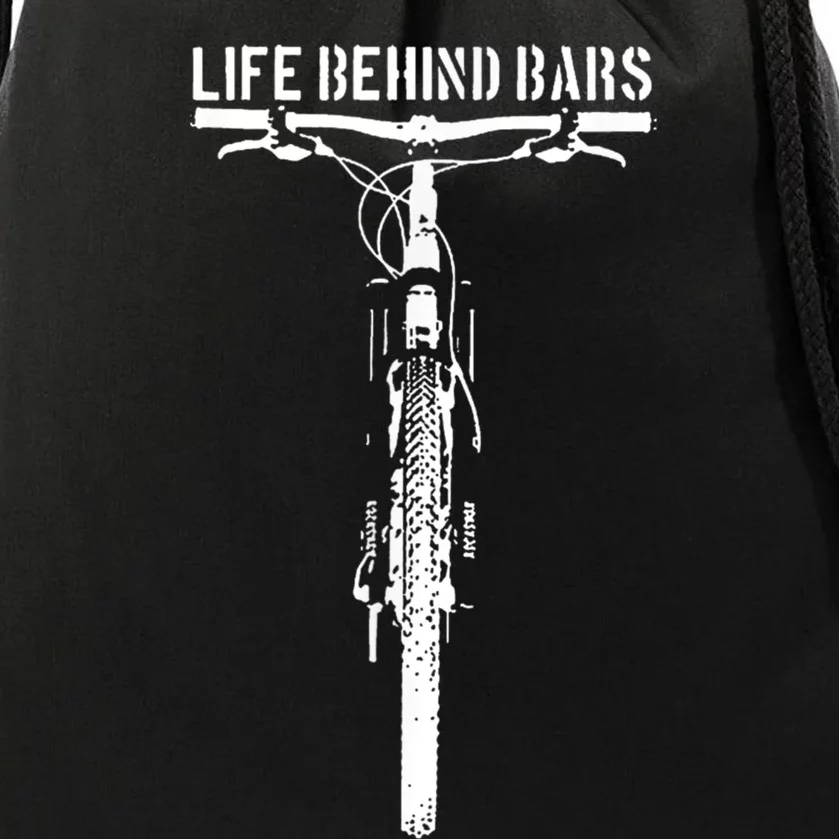 Life Behind Bars, Bicycle, Bicycling, Bike, Cycling Lovers Drawstring Bag