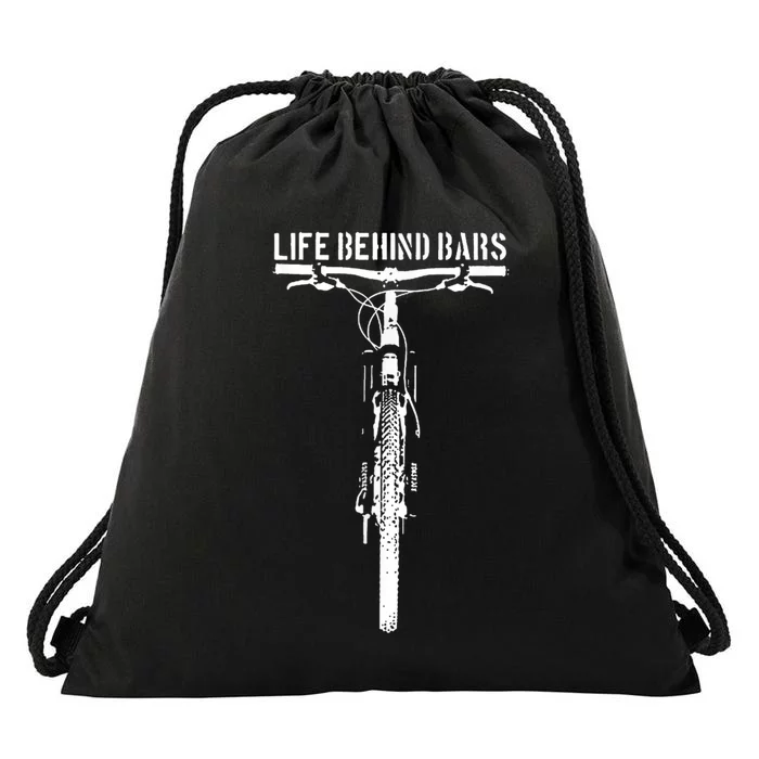 Life Behind Bars, Bicycle, Bicycling, Bike, Cycling Lovers Drawstring Bag