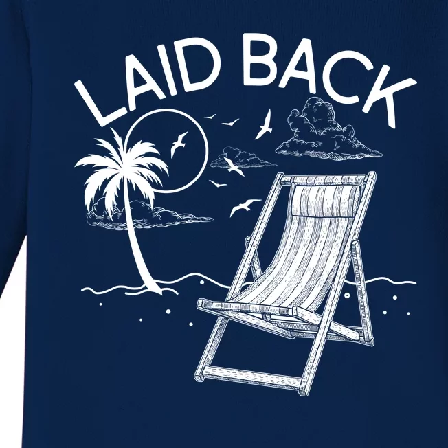 Laid Back Beach Vacation Time Baby Long Sleeve Bodysuit