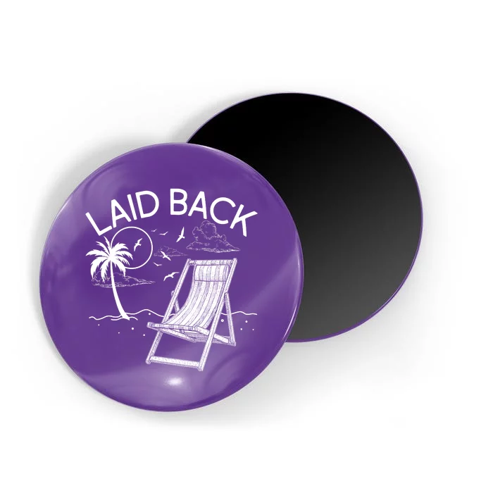 Laid Back Beach Vacation Time Magnet