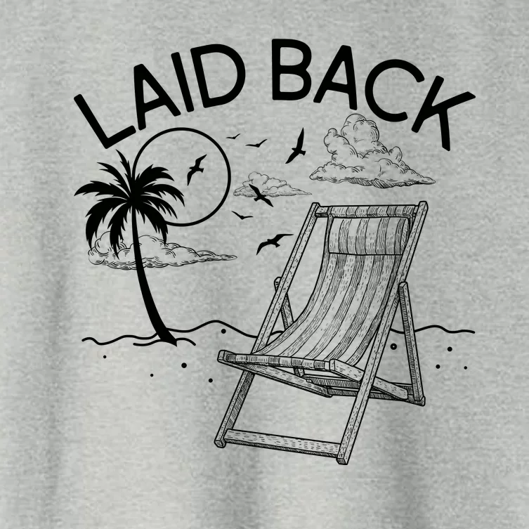 Laid Back Beach Vacation Time Women's Crop Top Tee