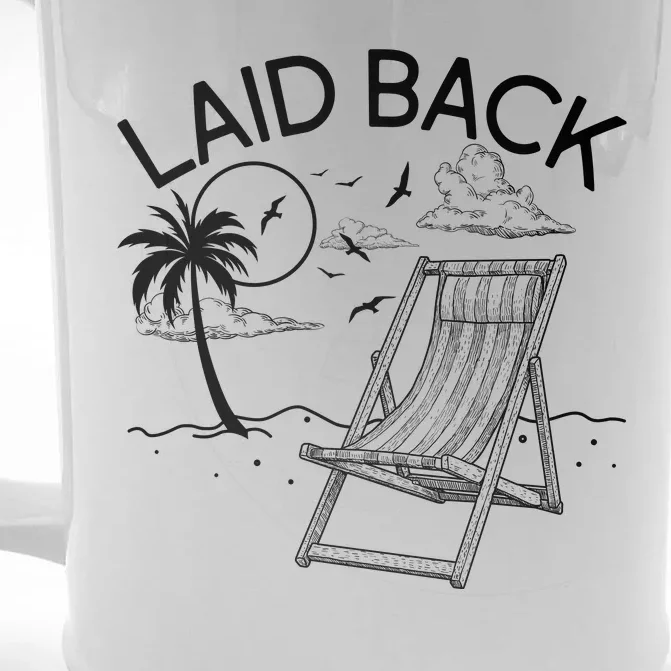 Laid Back Beach Vacation Time Front & Back Beer Stein