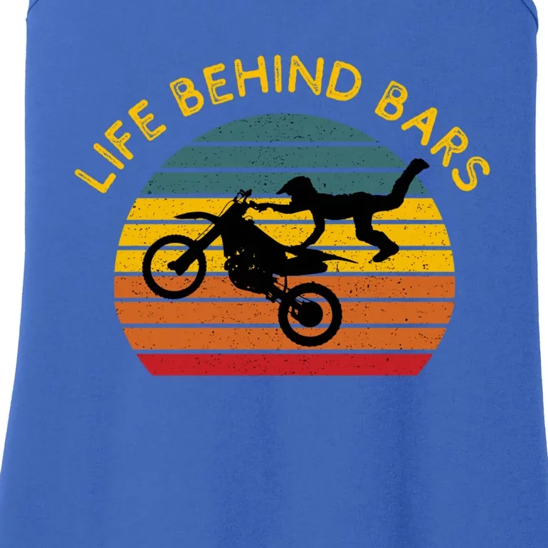 Life Behind Bars Dirt Bike Riding Mx Motocross Racing Gift Ladies Essential Tank