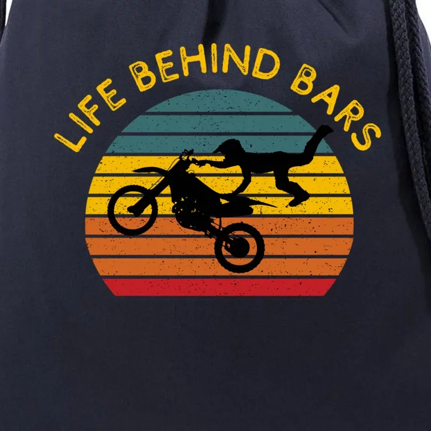 Life Behind Bars Dirt Bike Riding Mx Motocross Racing Gift Drawstring Bag