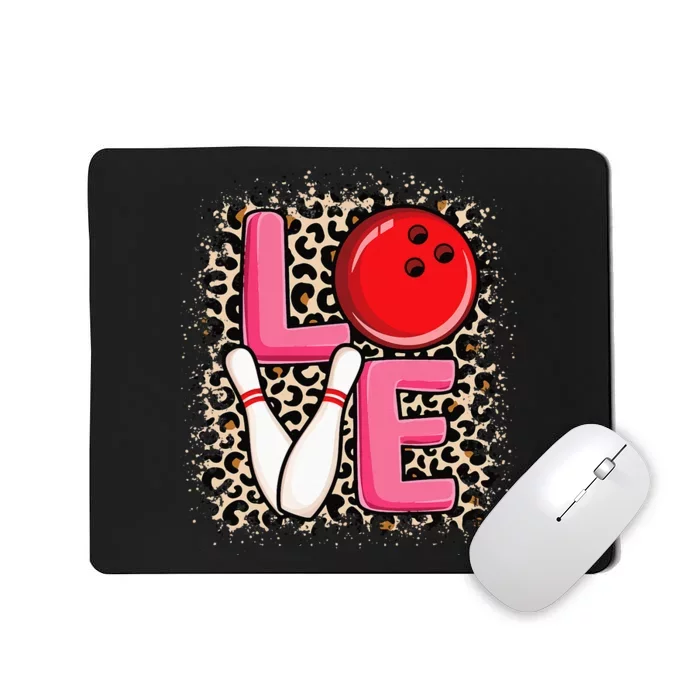 Love Bowling Cute Bowling Women Bowler Mousepad