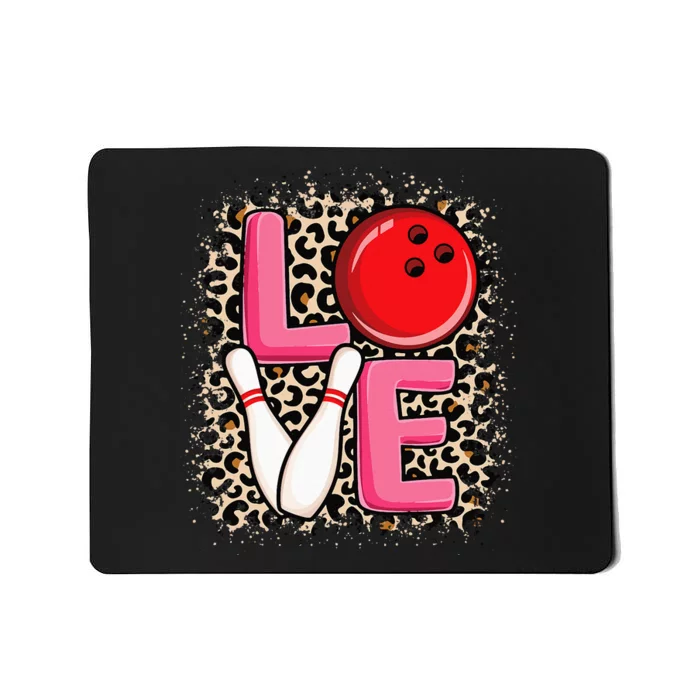 Love Bowling Cute Bowling Women Bowler Mousepad