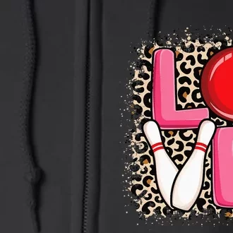 Love Bowling Cute Bowling Women Bowler Full Zip Hoodie