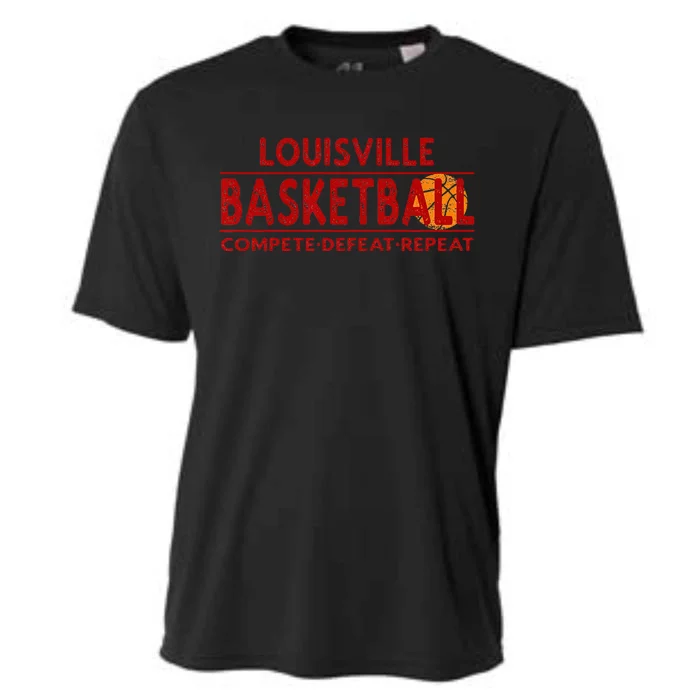 Louisville Basketball Compete Defeat Repeat Cooling Performance Crew T-Shirt