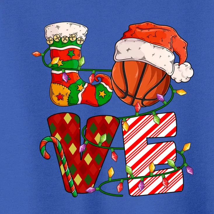 Love Basketball Christmas Basketball Player Xmas Party Gift Toddler T-Shirt