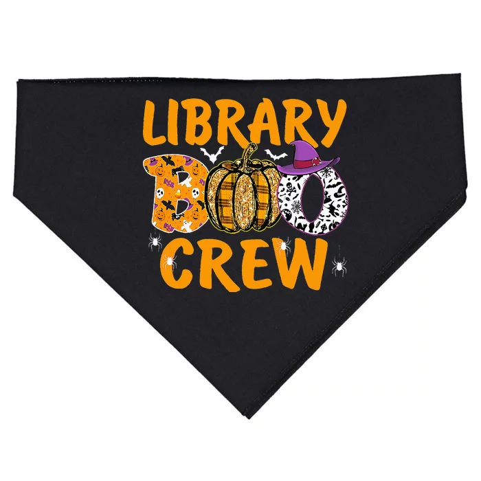 Library Boo Crew School Librarian Halloween Library Book USA-Made Doggie Bandana