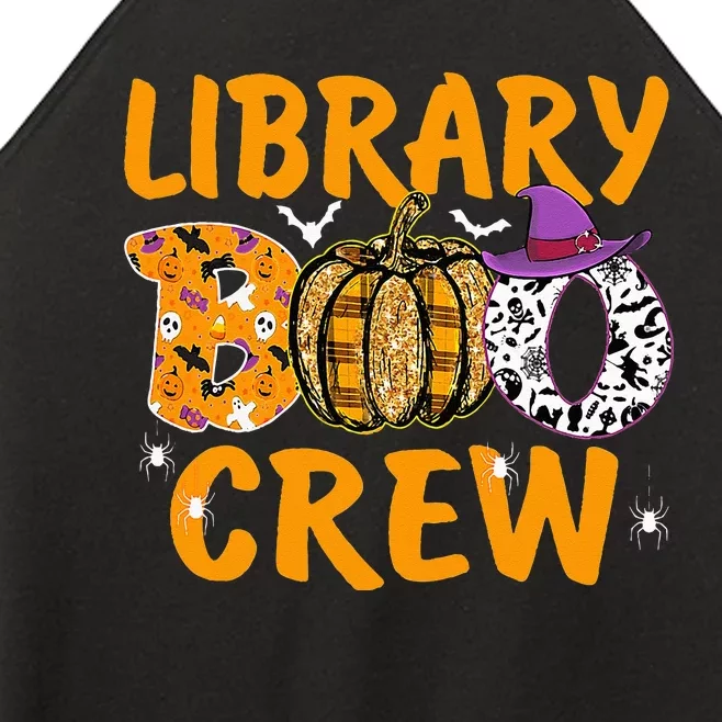 Library Boo Crew School Librarian Halloween Library Book Women’s Perfect Tri Rocker Tank