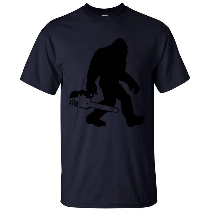 Lumberjack Bigfoot Chainsaw Sasquatch Logger Funny Tall T-Shirt