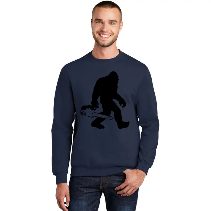 Lumberjack Bigfoot Chainsaw Sasquatch Logger Funny Tall Sweatshirt