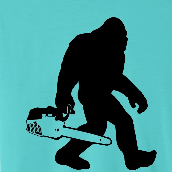 Lumberjack Bigfoot Chainsaw Sasquatch Logger Funny ChromaSoft Performance T-Shirt