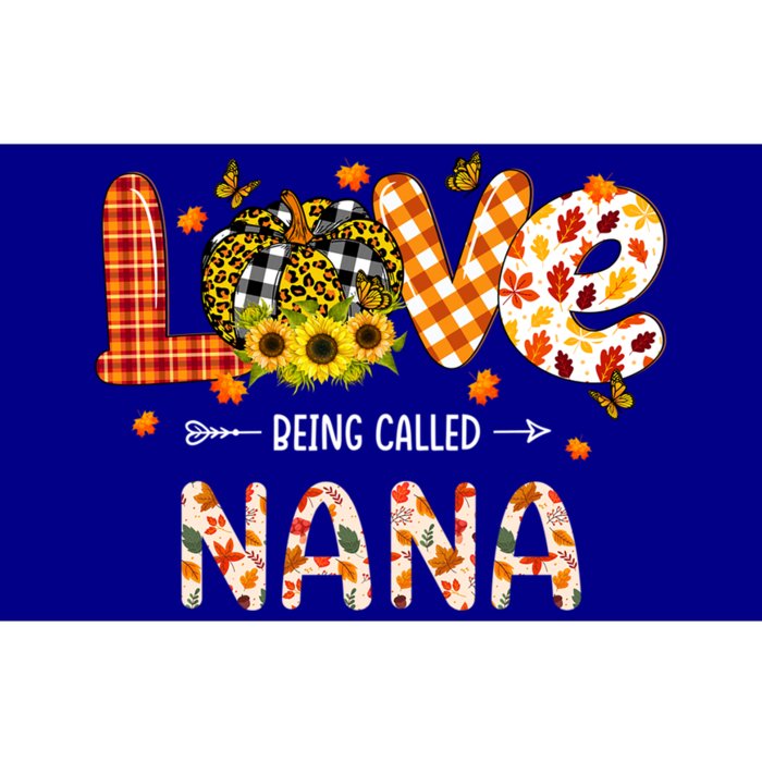 Love Being Called Nana Leopard Plaid Pumpkin Thanksgiving Gift Bumper Sticker