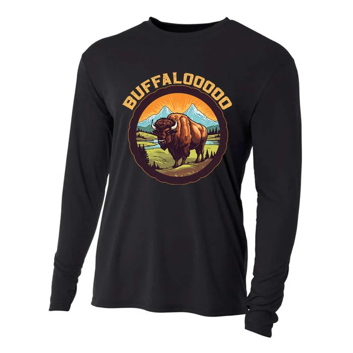 Lucky Buffalo Casino Slot Machine Buffalooooo Gambling Cooling Performance Long Sleeve Crew