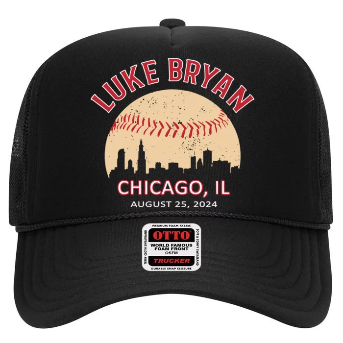 L.U.K.E B.R.Y.A.N Chicago Il August 25 2024 High Crown Mesh Trucker Hat