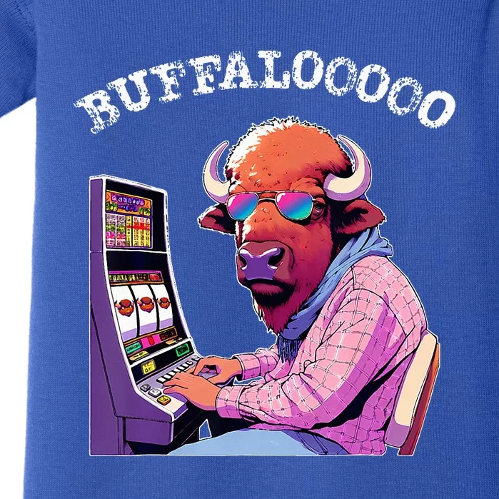 Lucky Buffalo Casino Slot Machine Buffalooooo Gambling Baby Bodysuit