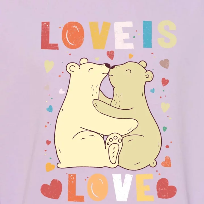 Love Bear Couple Meaningful Gift Love Is Love Meaningful Gift Cuddly Bears Gift Garment-Dyed Sweatshirt