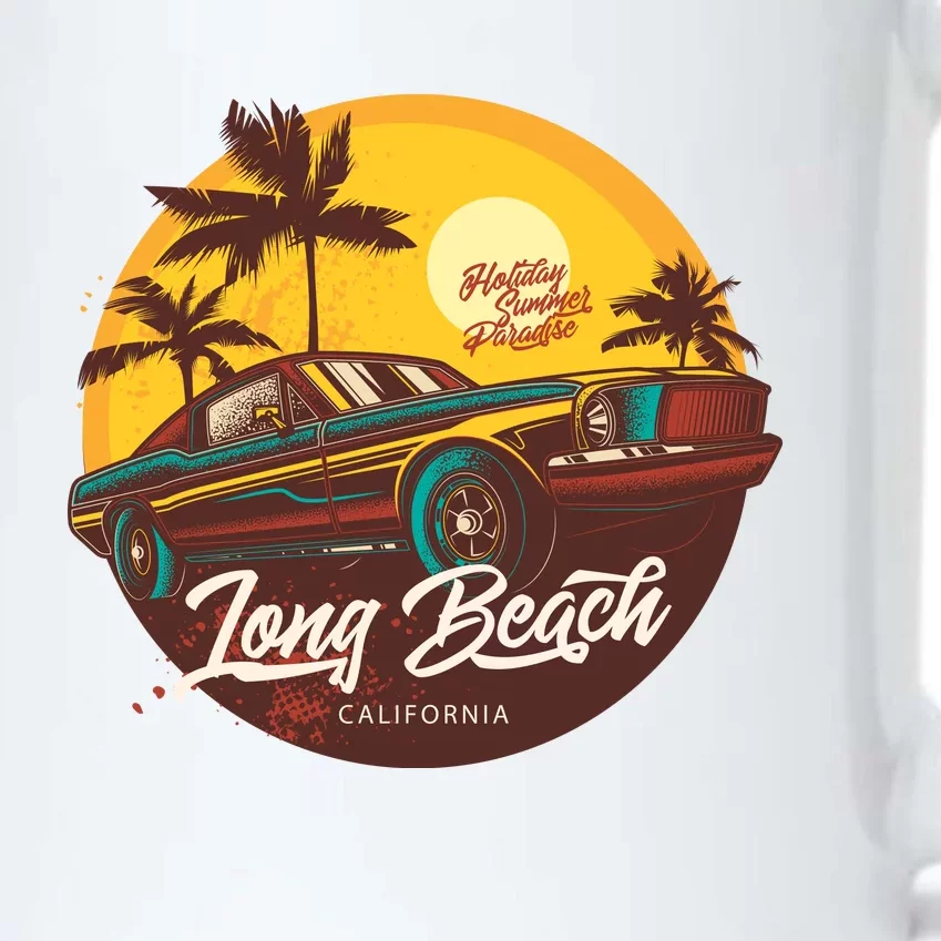 Long Beach California Black Color Changing Mug