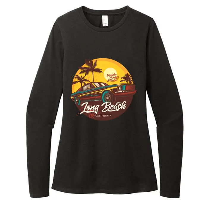 Long Beach California Womens CVC Long Sleeve Shirt