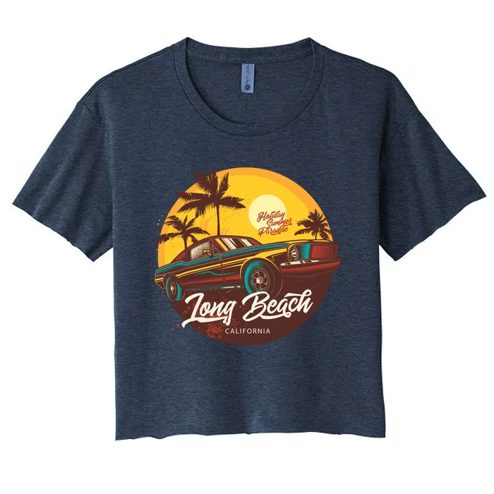 Long Beach California Women's Crop Top Tee