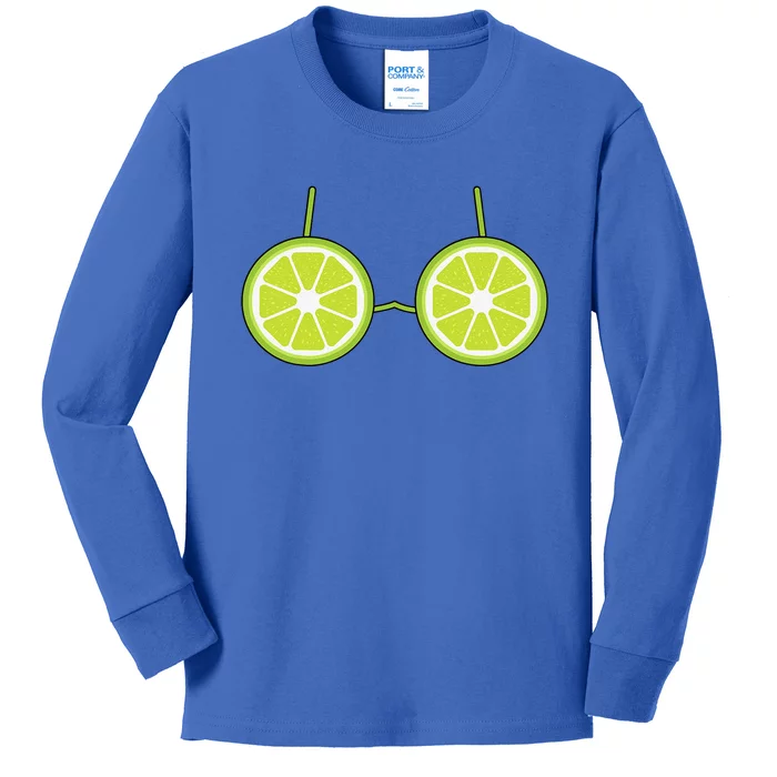 Lime Bra Costume Cute Easy Fruit Halloween Gift Kids Long Sleeve Shirt