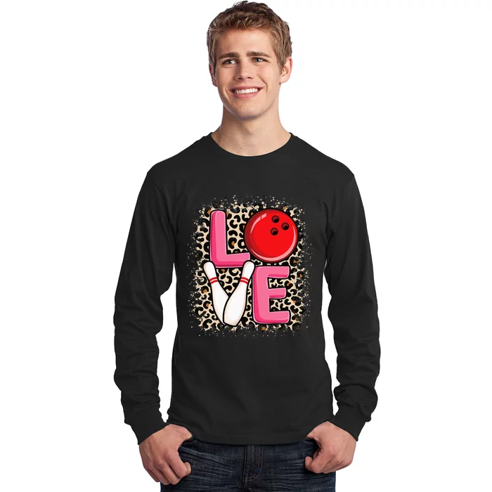 Love Bowling Cute Bowling Women Girls Bowler Long Sleeve Shirt