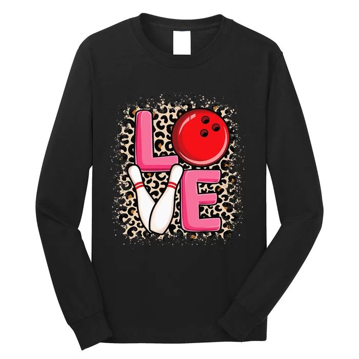 Love Bowling Cute Bowling Women Girls Bowler Long Sleeve Shirt