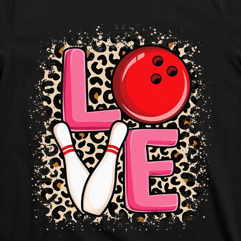 Love Bowling Cute Bowling Women Girls Bowler T-Shirt