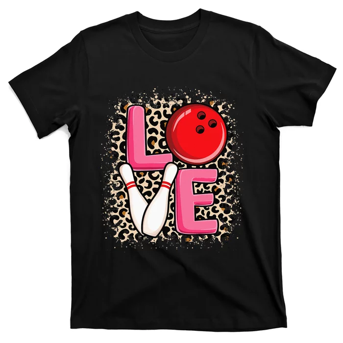 Love Bowling Cute Bowling Women Girls Bowler T-Shirt