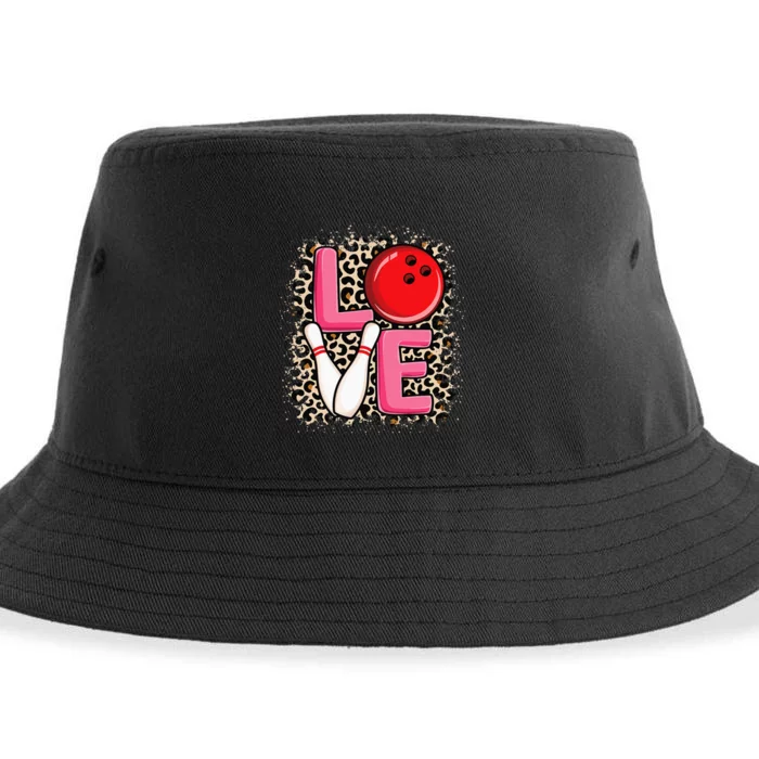 Love Bowling Cute Bowling Women Girls Bowler Sustainable Bucket Hat