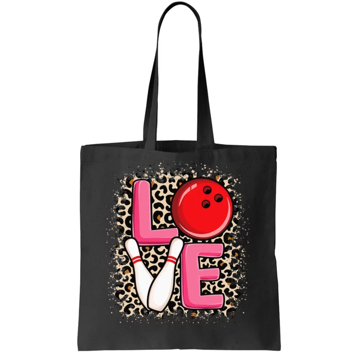 Love Bowling Cute Bowling Women Girls Bowler Tote Bag