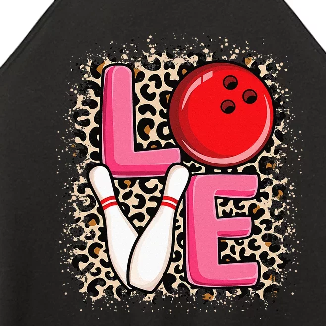 Love Bowling Cute Bowling Women Girls Bowler Women’s Perfect Tri Rocker Tank