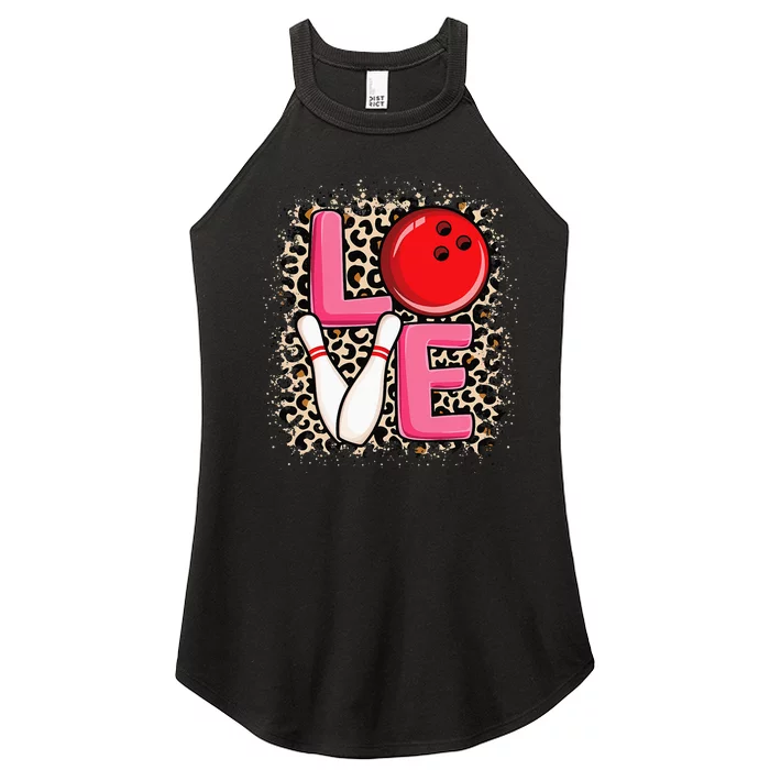 Love Bowling Cute Bowling Women Girls Bowler Women’s Perfect Tri Rocker Tank