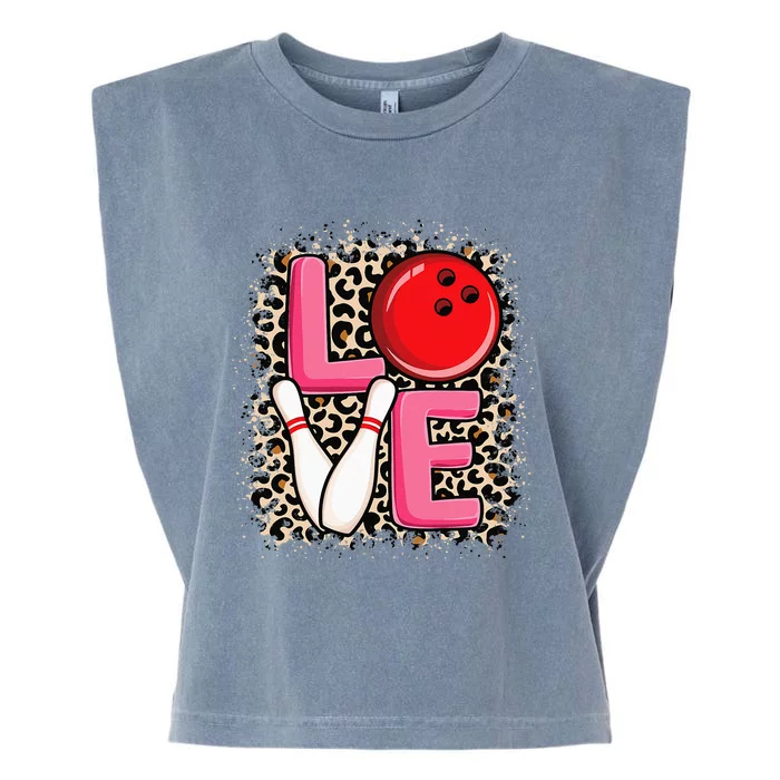 Love Bowling Cute Bowling Women Girls Bowler Garment-Dyed Women's Muscle Tee