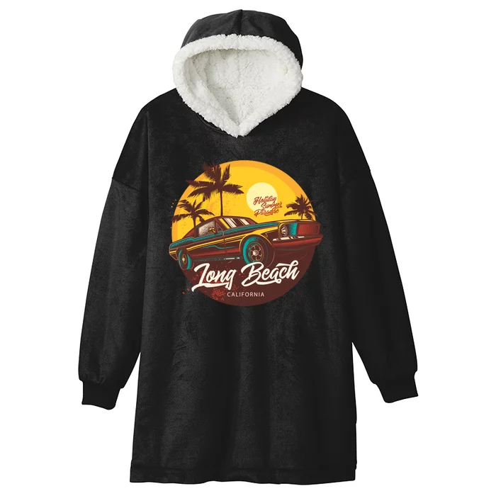 Long Beach California Hooded Wearable Blanket