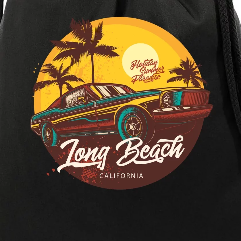 Long Beach California Drawstring Bag