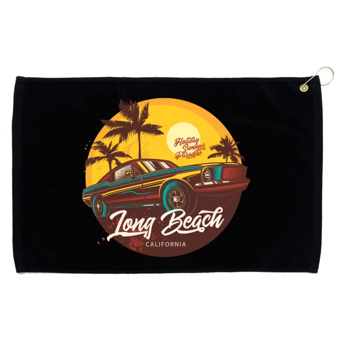 Long Beach California Grommeted Golf Towel