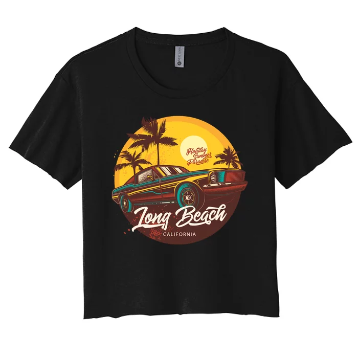 Long Beach California Women's Crop Top Tee