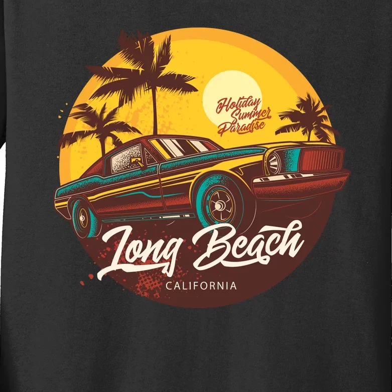 Long Beach California Kids Long Sleeve Shirt