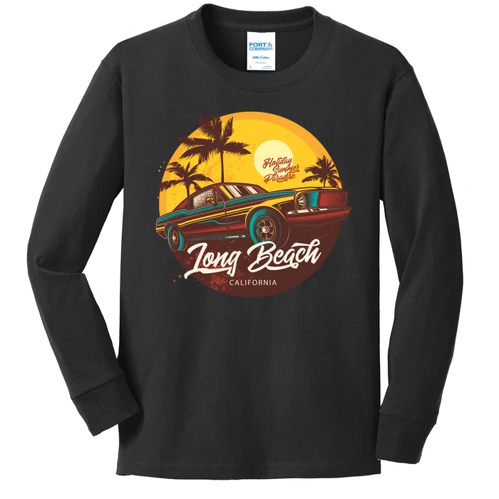 Long Beach California Kids Long Sleeve Shirt