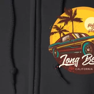 Long Beach California Full Zip Hoodie