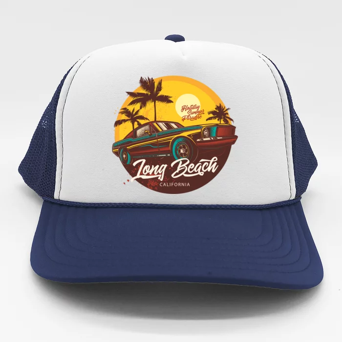 Long Beach California Trucker Hat