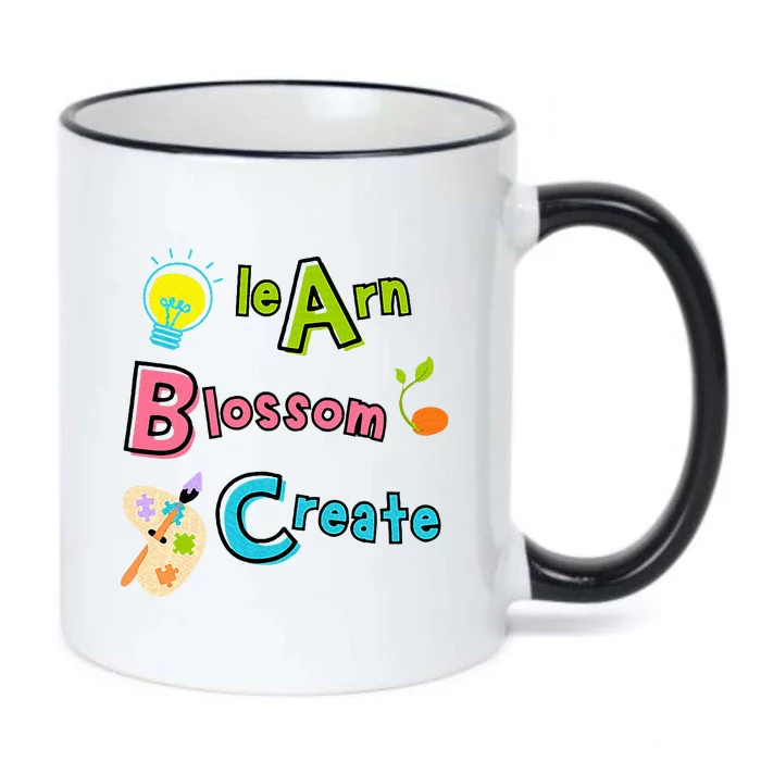 Learn Blossom Create Back To School Positive Abc Teacher Black Color Changing Mug