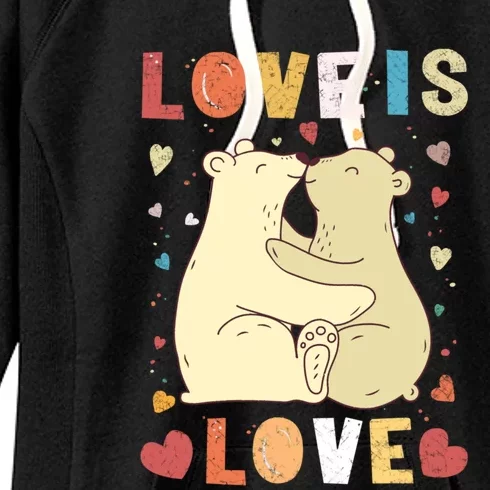 Love Bear Couple Gift Love Is Love Gift Cuddly Bears Gift Women's Fleece Hoodie